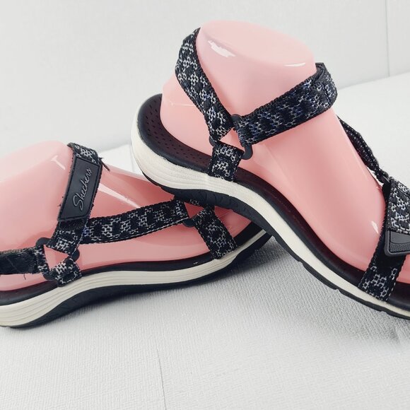 Skechers Women's Black Reggae Cup-My Bestie Sport Sandal Size US 7 - Picture 4 of 12